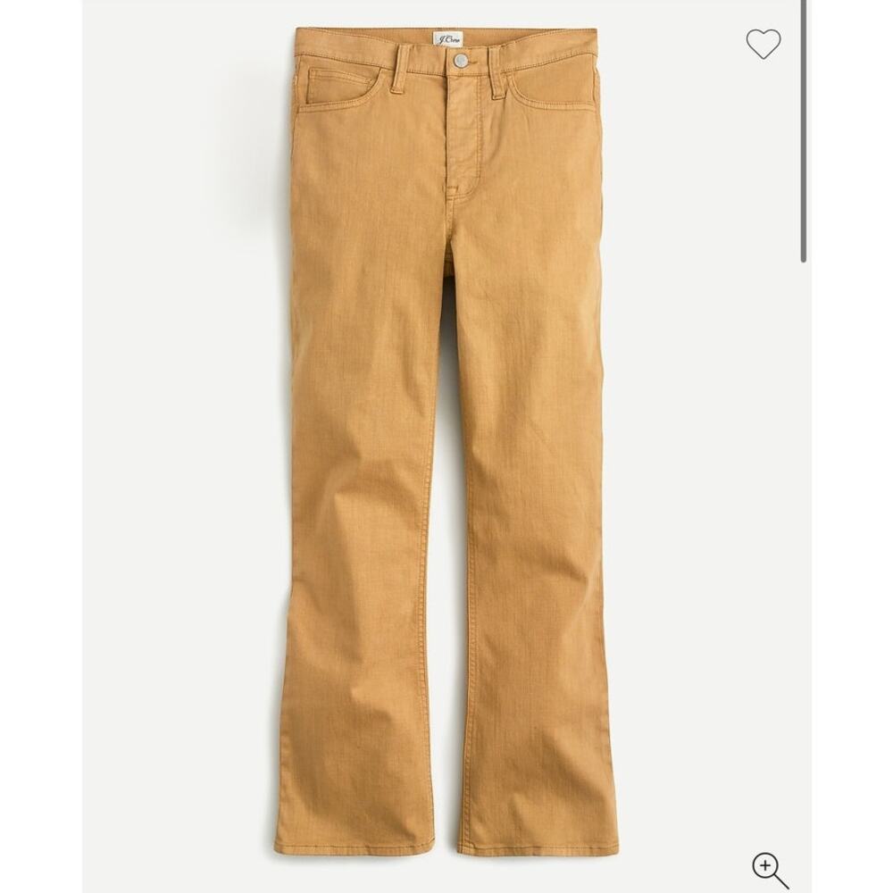 J. Crew Tan Garment-Dyed Demi-Boot Crop Pant